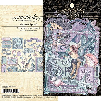 Graphic45 - Make A Splash - Cardstock Die-Cut Assortment