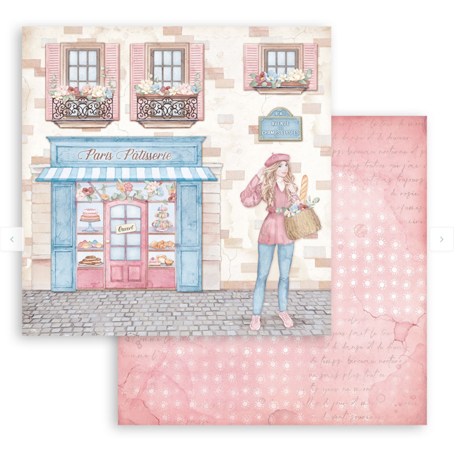 Stamperia Paper Pad 12X12 - Create Happiness Oh lá lá - 5
