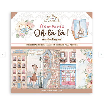 Stamperia Paper Pad 12X12 - Create Happiness Oh lá lá