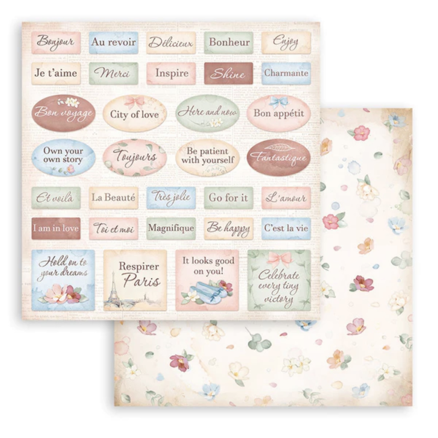 Stamperia - Create Happiness Oh lá lá - Labels