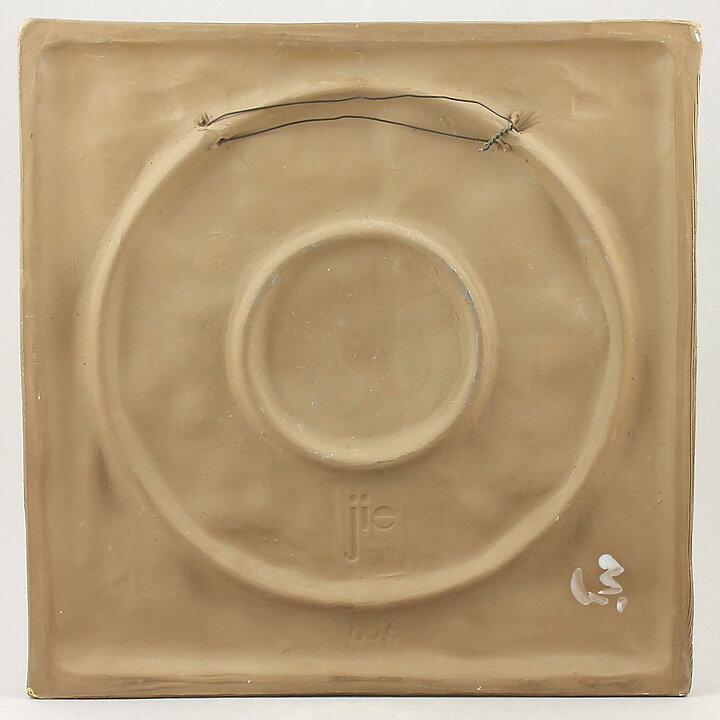 Aimo Nietosvuori (1970s) Quadratic Wall Plaque with Colorful Flower Decor 30 cm  [Sample Images]