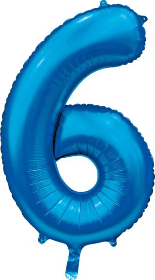 Sifferballonger 86 cm Satin Blå - 7