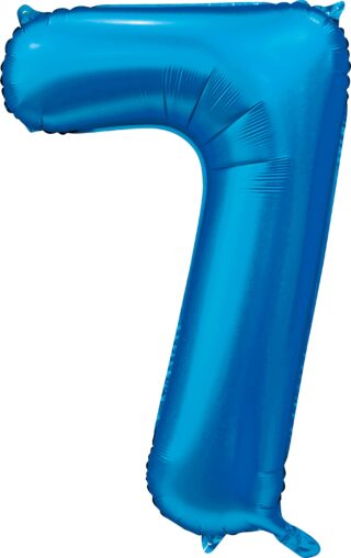 Sifferballonger 86 cm Satin Blå - 8