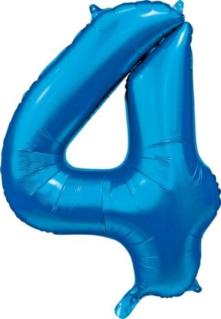 Sifferballonger 86 cm Satin Blå - 5