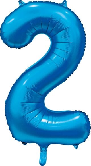 Sifferballonger 86 cm Satin Blå - 3