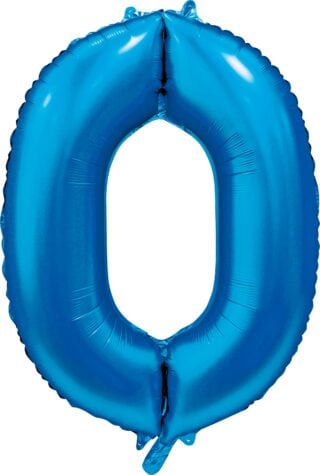 Sifferballonger 86 cm Satin Blå - 11