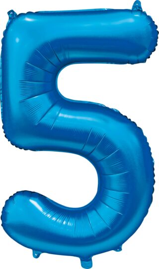 Sifferballonger 86 cm Satin Blå - 6