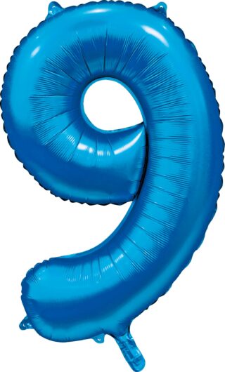 Sifferballonger 86 cm Satin Blå - 10