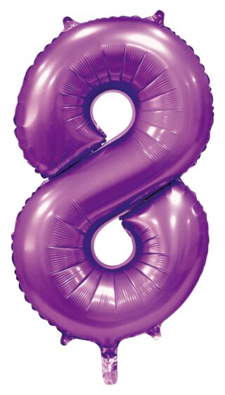Sifferballonger 86 cm Satin Lila - 9