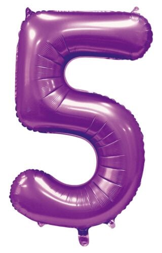 Sifferballonger 86 cm Satin Lila - 6