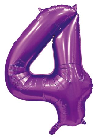 Sifferballonger 86 cm Satin Lila - 5
