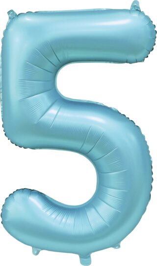 Sifferballonger Satin Ljusblå 86 cm - 6
