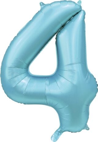 Sifferballonger Satin Ljusblå 86 cm - 7
