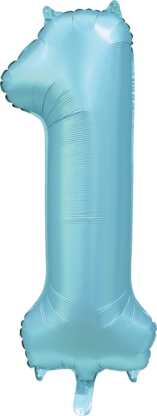Sifferballonger Satin Ljusblå 86 cm - 10