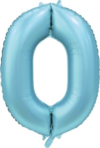 Sifferballonger Satin Ljusblå 86 cm - 11