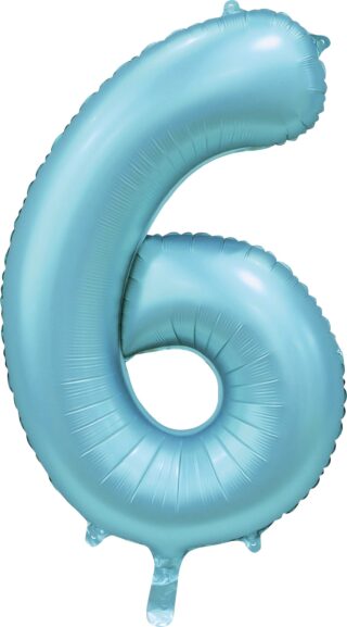 Sifferballonger Satin Ljusblå 86 cm - 5