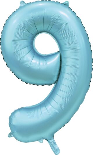Sifferballonger Satin Ljusblå 86 cm - 2