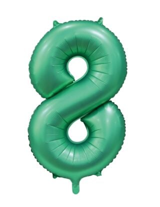 Sifferballonger Satin Grön 86 cm - 9