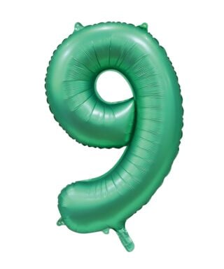 Sifferballonger Satin Grön 86 cm - 10