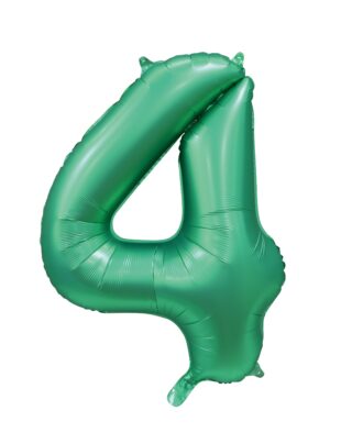 Sifferballonger Satin Grön 86 cm - 5