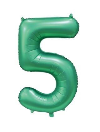 Sifferballonger Satin Grön 86 cm - 6