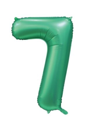 Sifferballonger Satin Grön 86 cm - 8