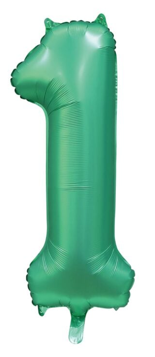 Sifferballonger Satin Grön 86 cm - 2