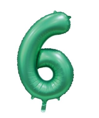 Sifferballonger Satin Grön 86 cm - 7