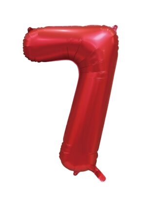 Sifferballonger 86 cm Satin Röd - 8