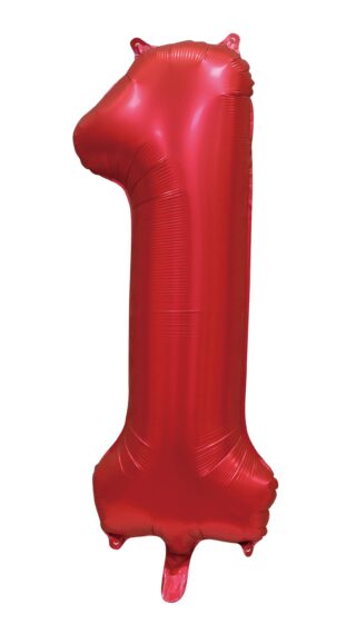 Sifferballonger 86 cm Satin Röd - 2