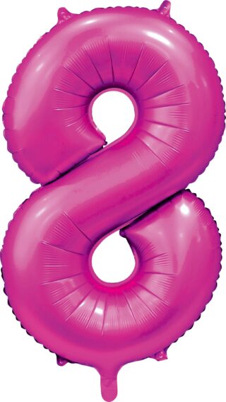 Sifferballonger Satin Hot Pink 86 cm  - 9