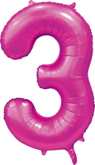 Sifferballonger Satin Hot Pink 86 cm  - 4