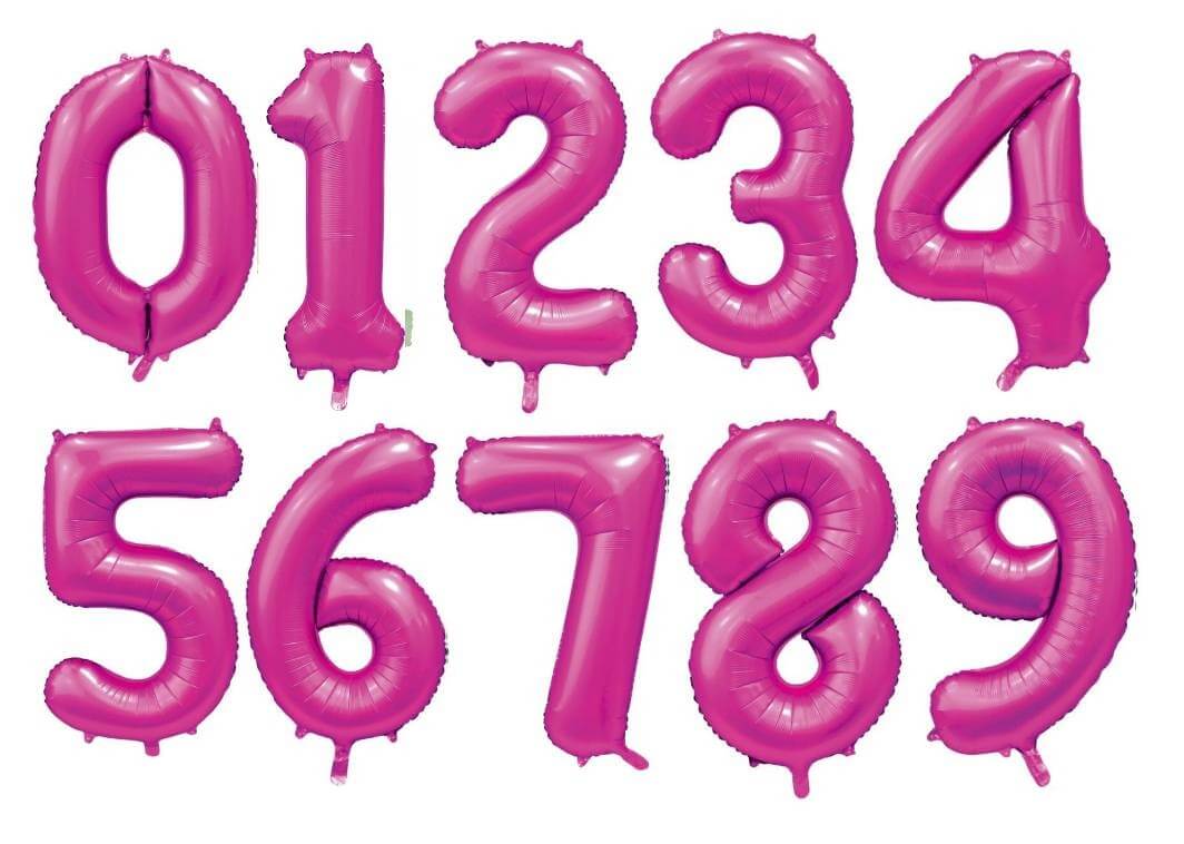 Sifferballonger Satin Hot Pink 86 cm 