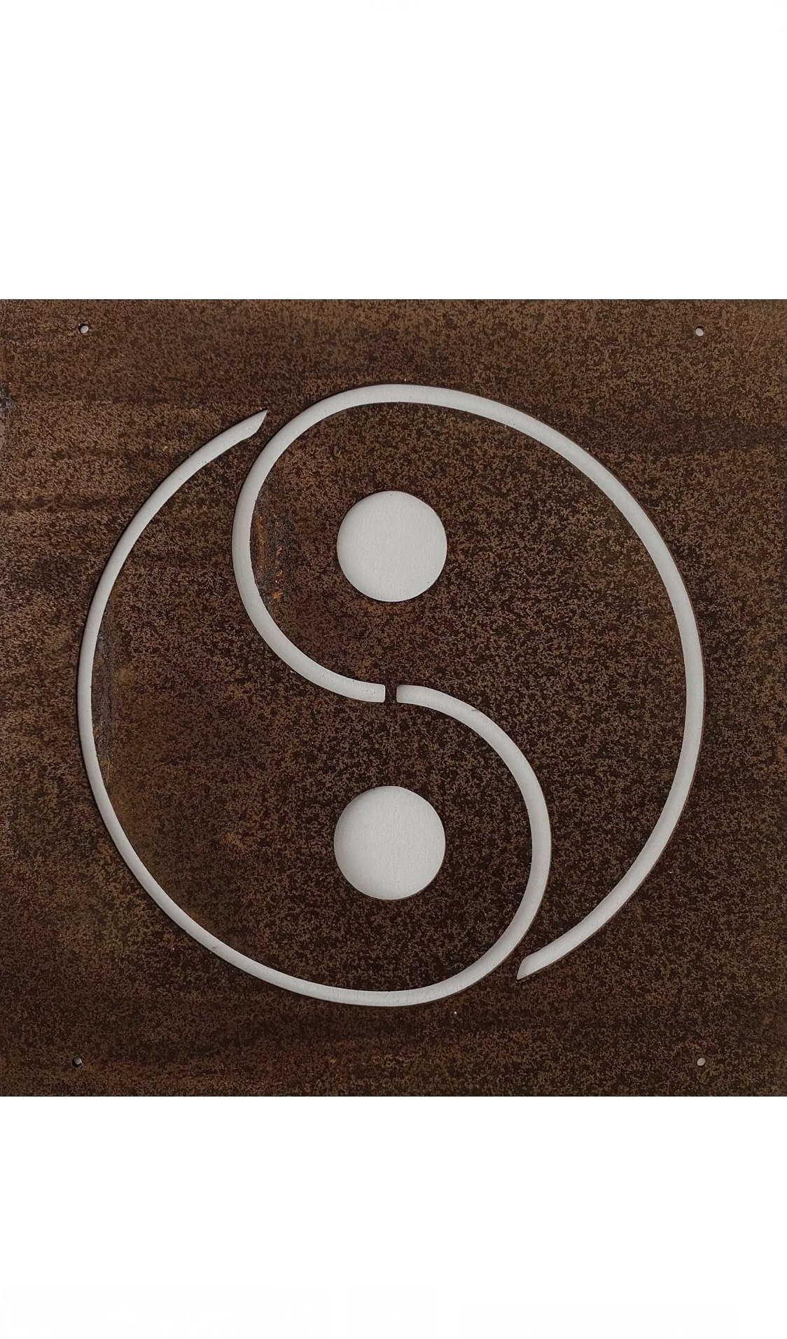 Rostig skylt till armeringsnät YIN YANG 14 cm - 3