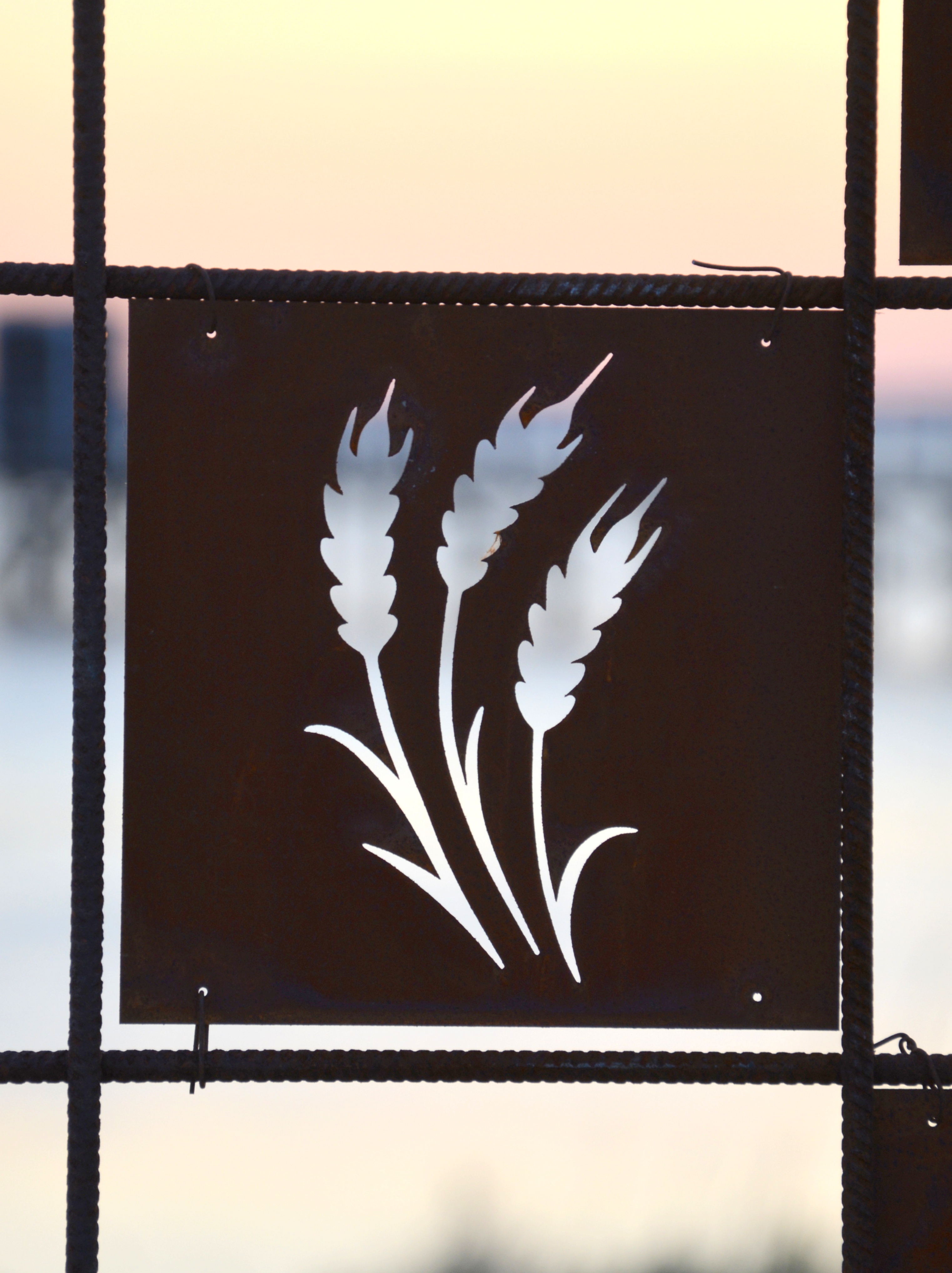 Rostig skylt till armeringsnät VETEAX 14 cm