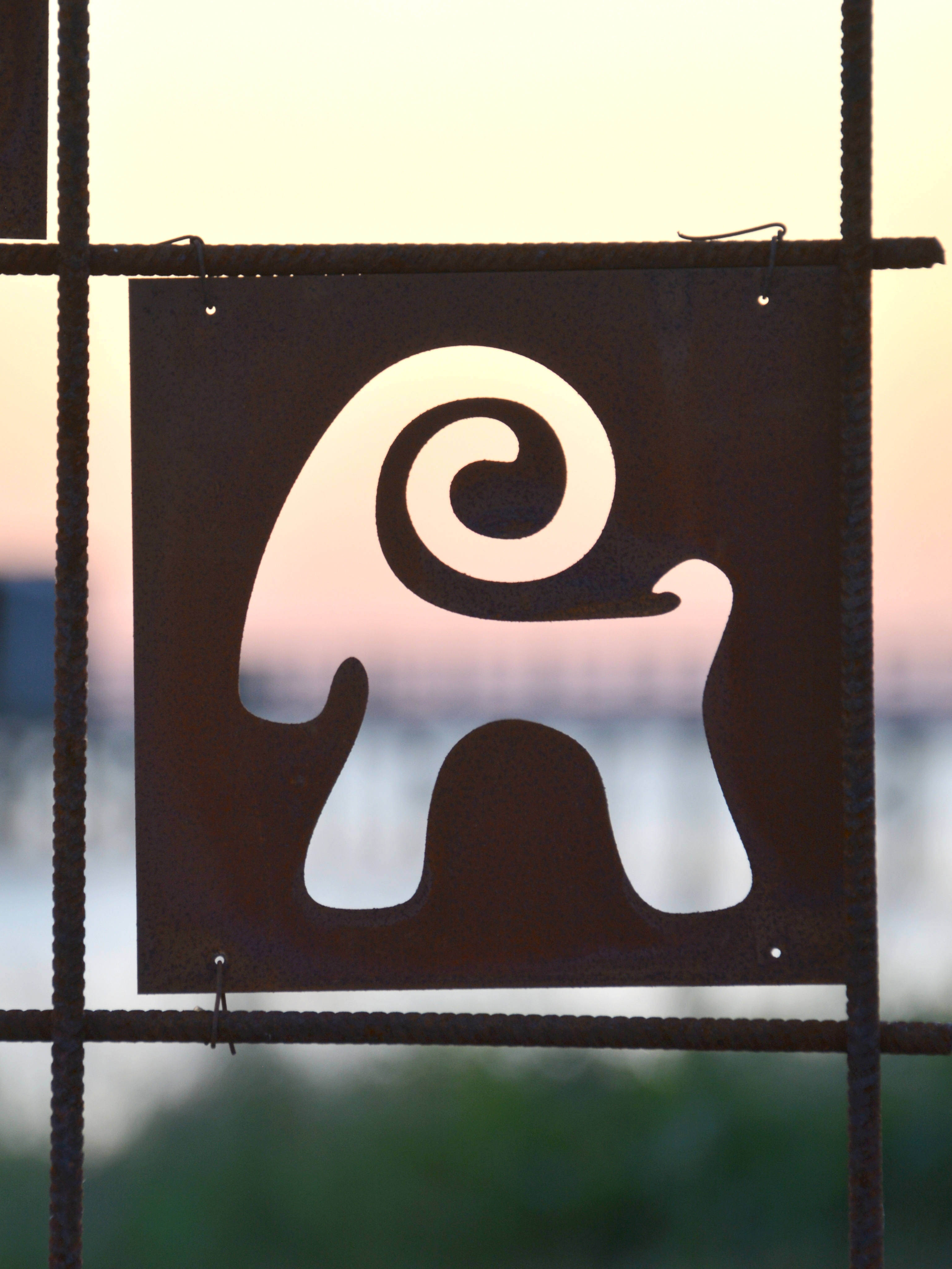 Rostig skylt till armeringsnät BOCK 14 cm