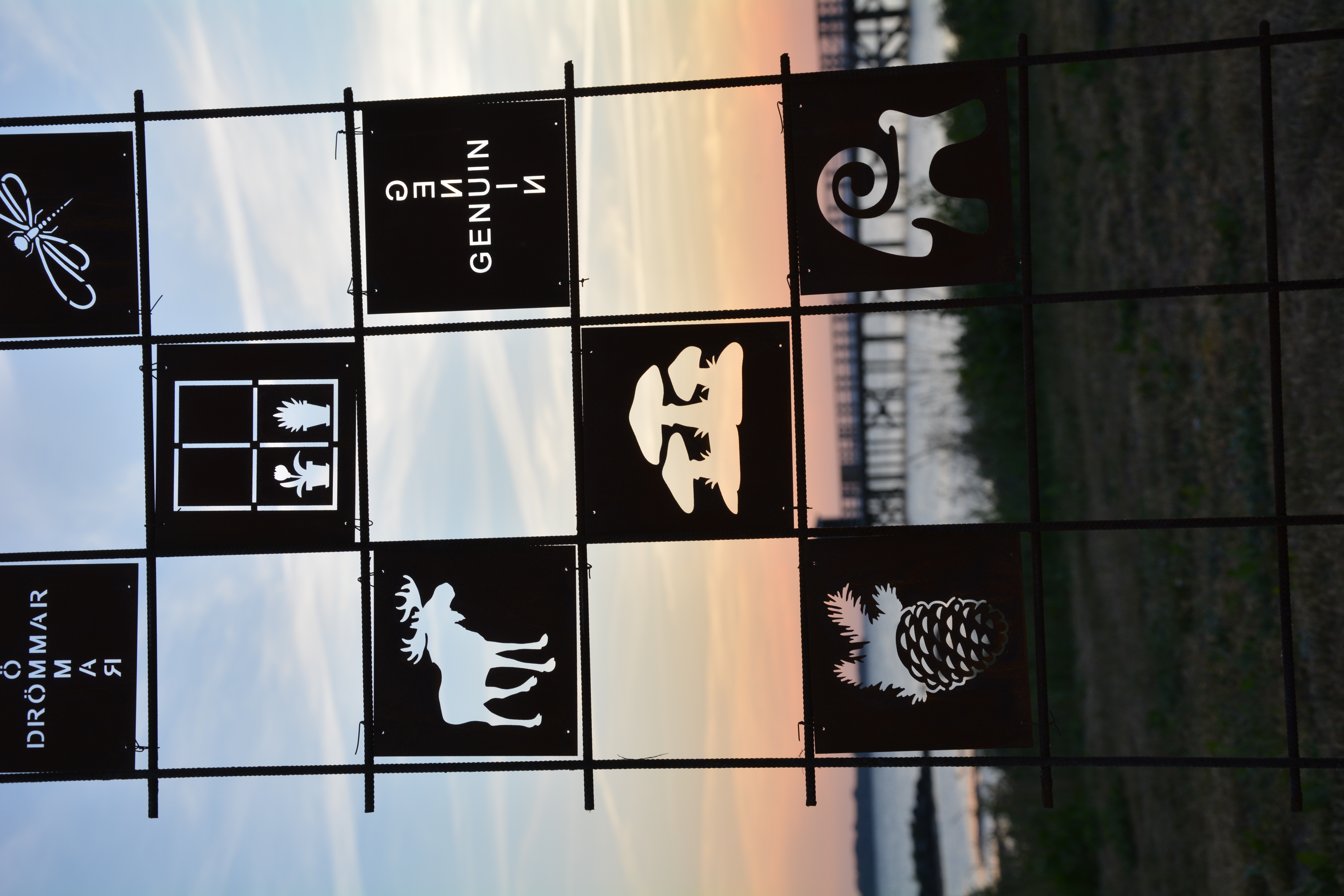 Rostig skylt till armeringsnät BOCK 14 cm