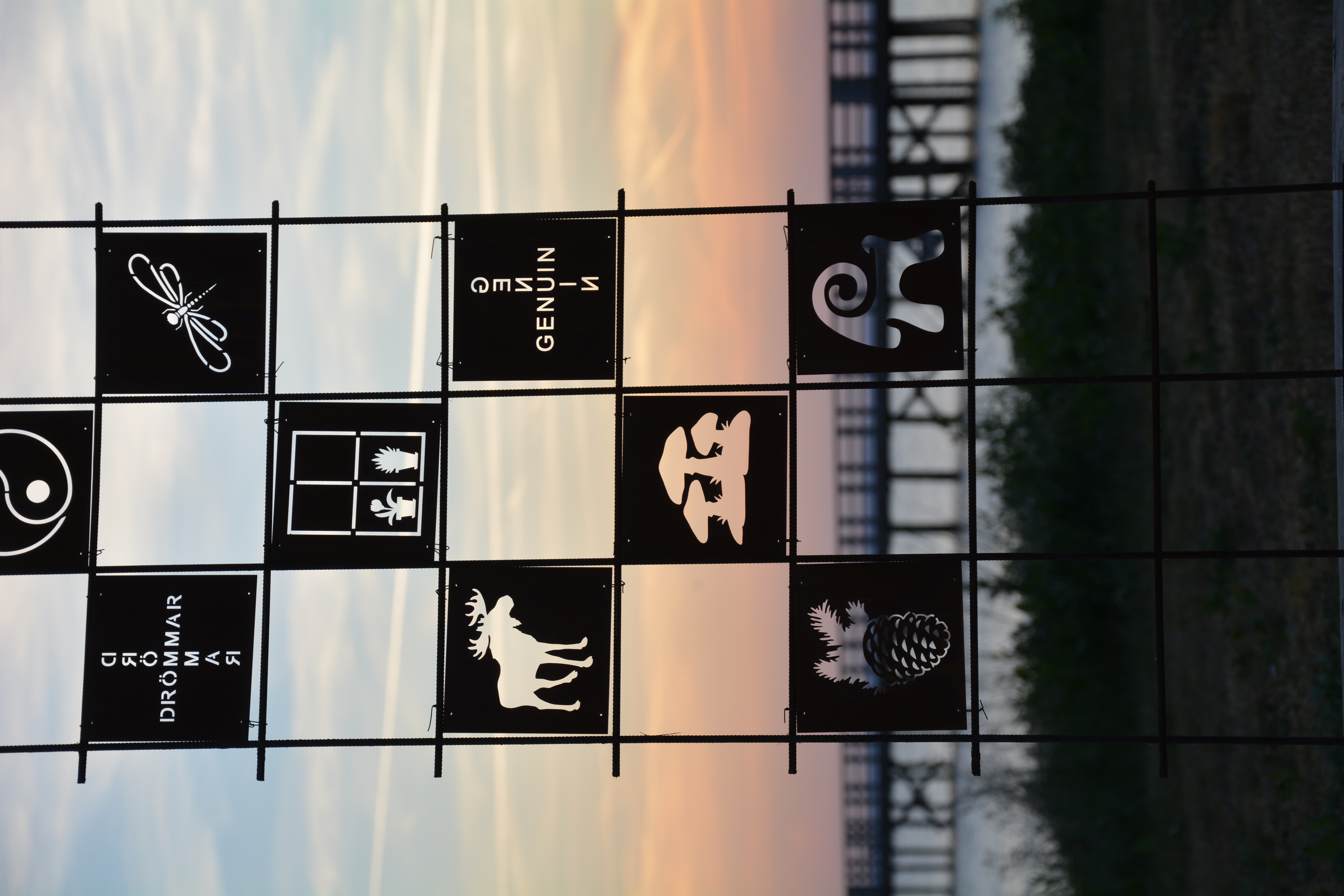 Rostig skylt till armeringsnät FÖNSTER 14 cm