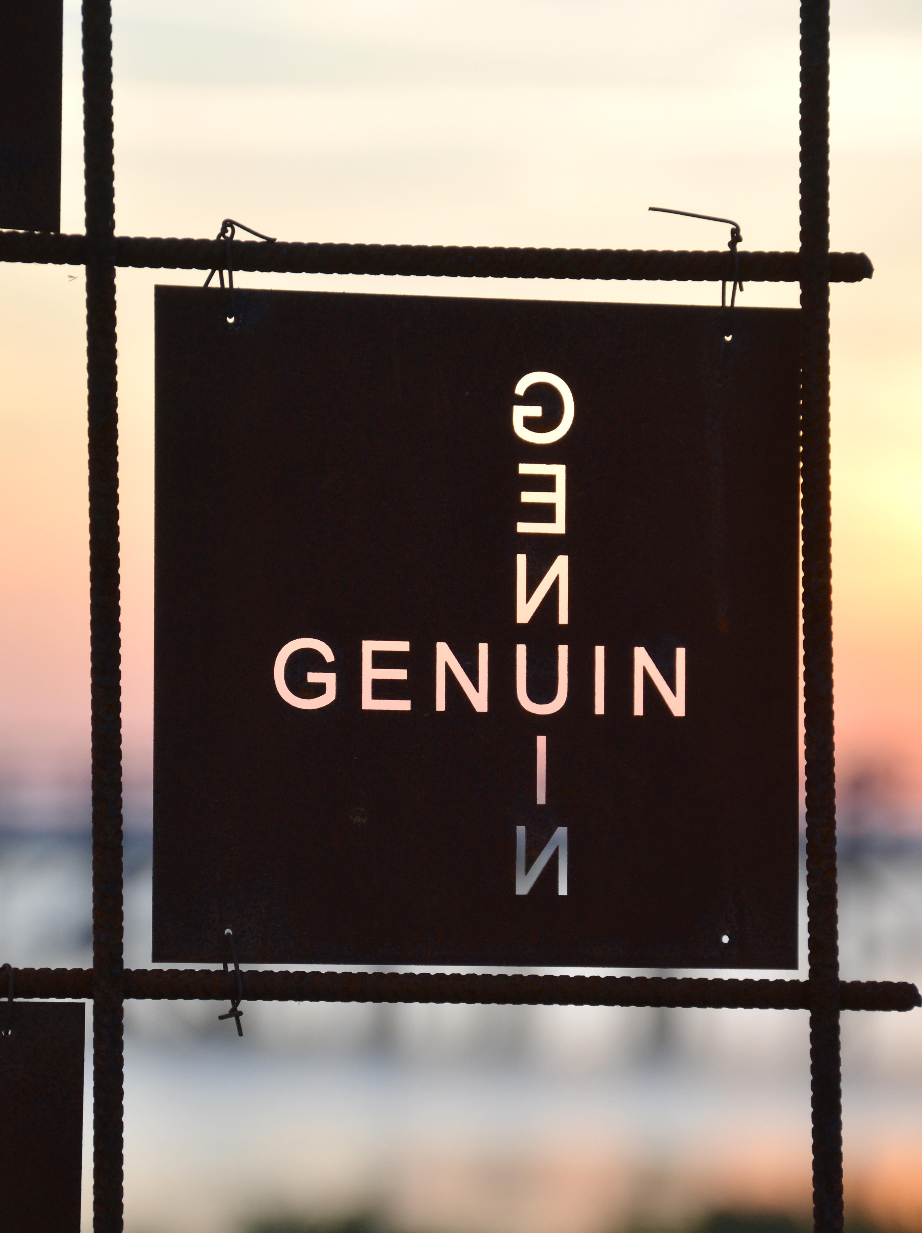 Rostig skylt till armeringsnät GENUIN 14 cm