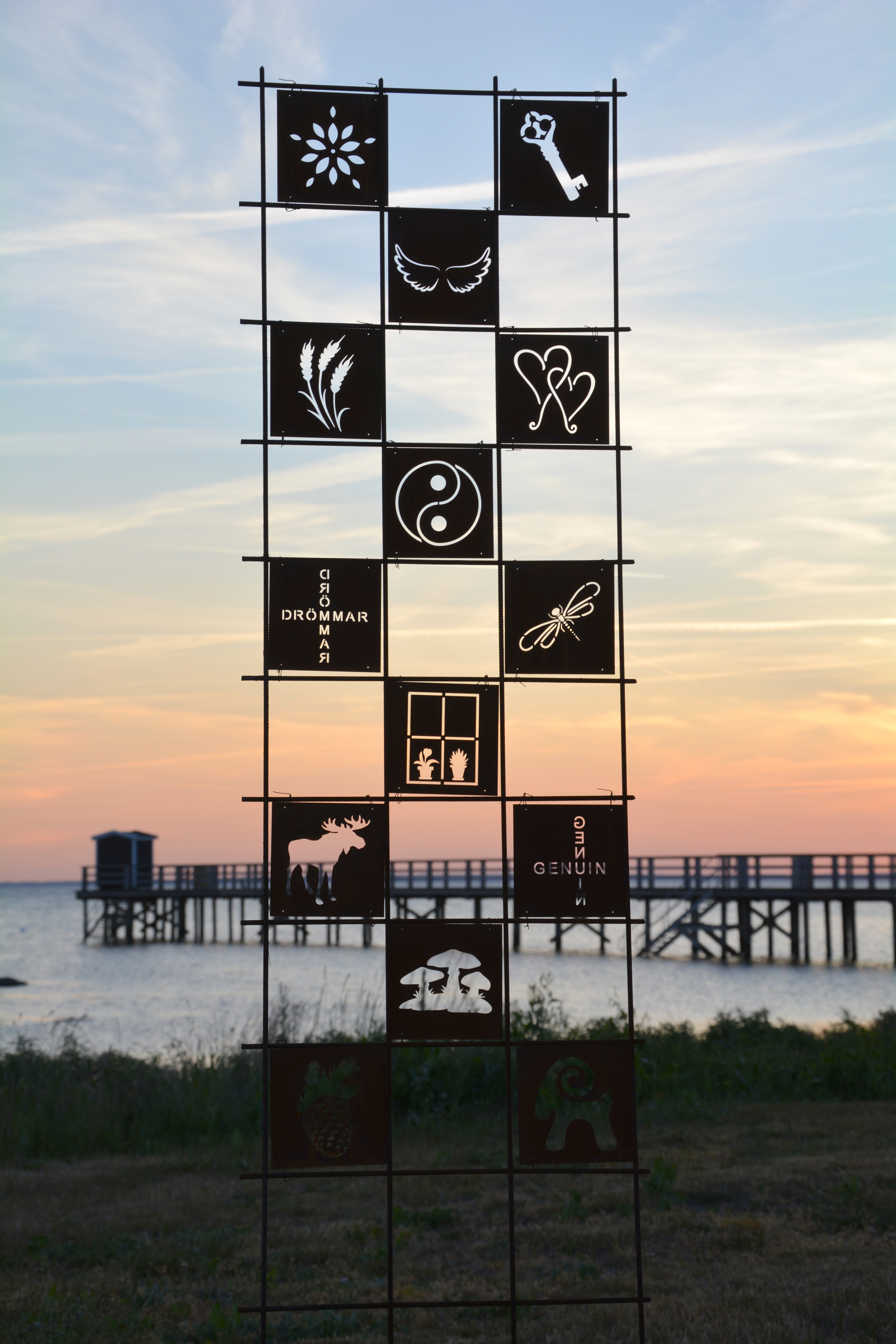 Rostig skylt till armeringsnät GENUIN 14 cm