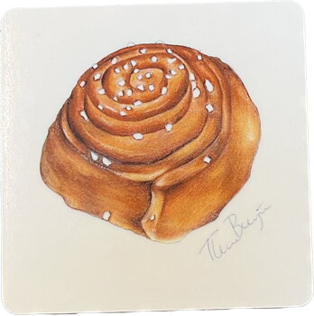 Glasunderlägg Kanelbulle