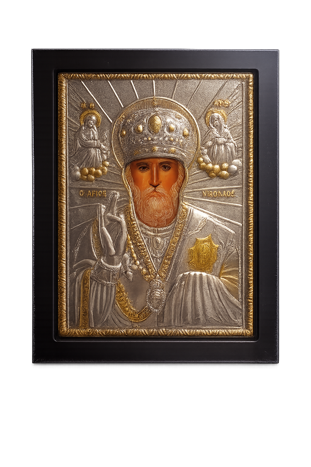 St. Nicholas metal and wood 24x19 0,5kg