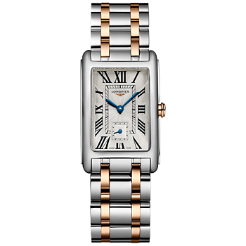 L5.512.5.71.7 Longines DolceVita romerska siffror stål och 18 k rosé guld 23,30 X 37,00 