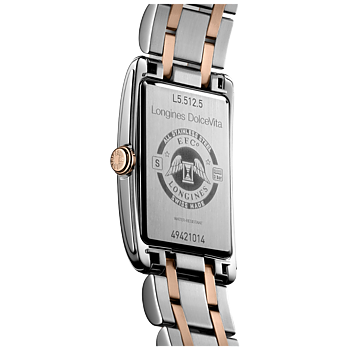 L5.512.5.71.7 Longines DolceVita romerska siffror stål och 18 k rosé guld 23,30 X 37,00 