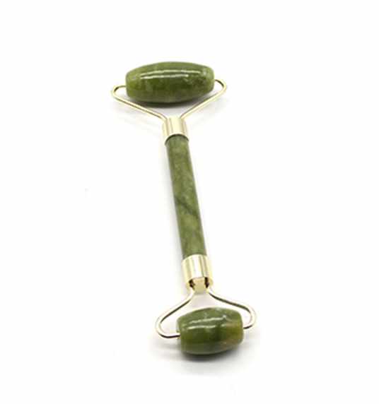 Gua Sha Skrapa + Jade Roller Stor - Grön - 7