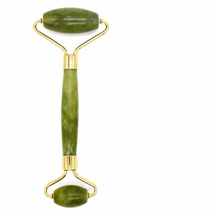 Gua Sha Skrapa + Jade Roller Stor - Grön - 3