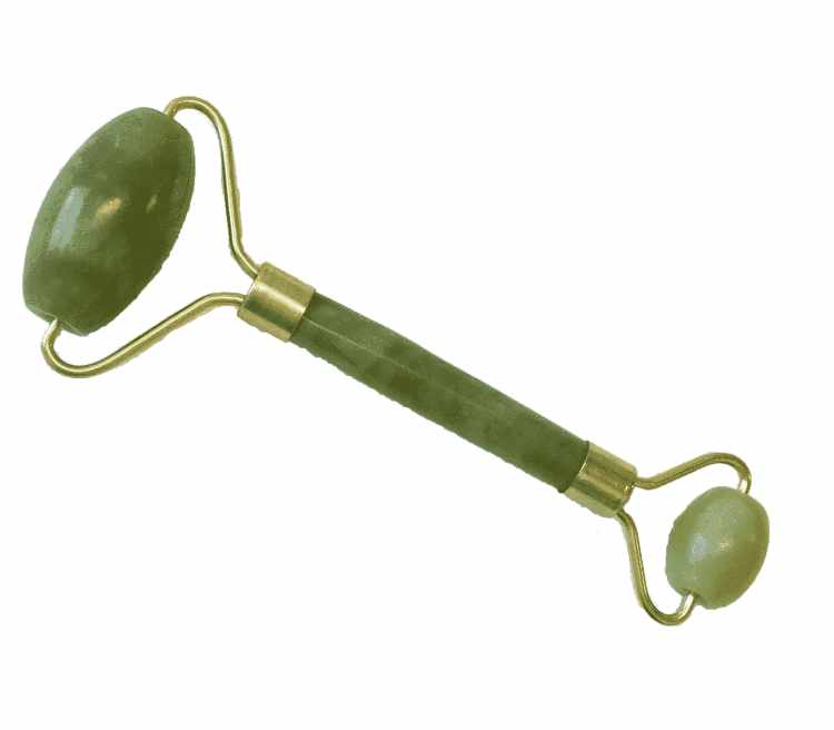 Gua Sha Skrapa + Jade Roller Stor - Grön - 4