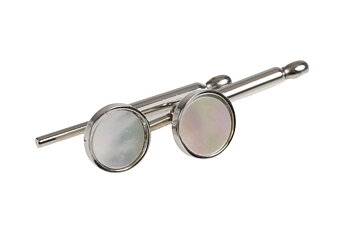 Bröstknappar Silver Pearl