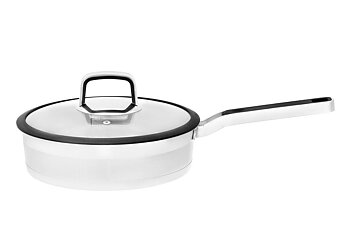 Traktörpanna med glaslock, stål 24 cm