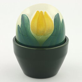 Helja Liukko-Sundstrom (Ikikukka 1991) Yellow Tulip Jar 12 cm